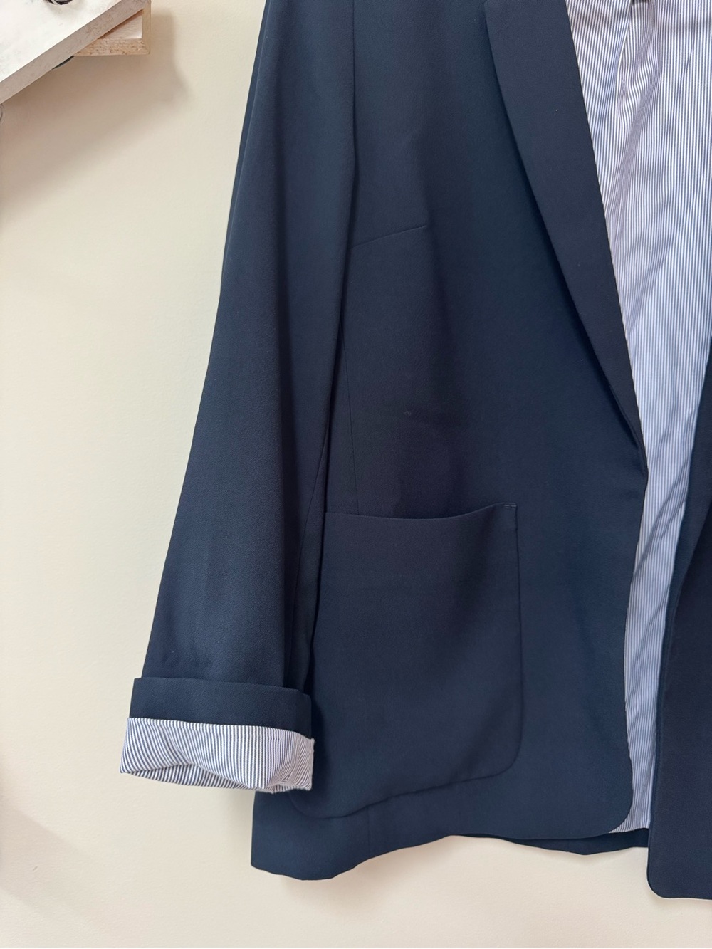 J Crew Navy Open Front Boyfriend Blazer - Picture 6 of 7